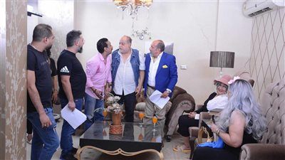 أحمد صيام وحامد مرزوق فى بلاتوه مسلسل بلا فلتر (صور) 