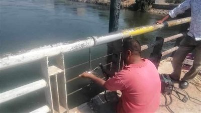 محافظ المنيا يوجه بإصلاح كسر بسور كوبري الحواصلية