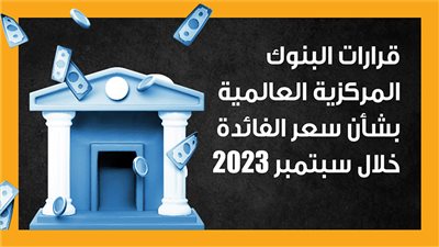 قرارات البنوك المركزية العالمية بشأن سعر الفائدة خلال سبتمبر 2023 (إنفوجراف)