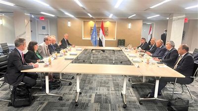 سامح شكرى يناقش ملفات سد النهضة وإيران وتركيا مع ممثلى المنظمات اليهودية الأمريكية 