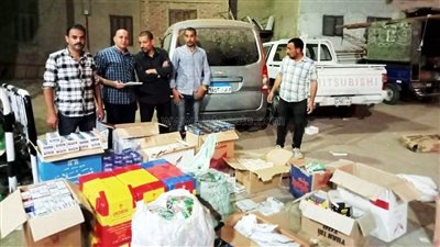ضبط سيارة محملة بكميات من السجائر مجهولة المصدر في بني سويف