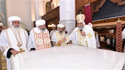 البابا تواضروس يدشن كنيسة العذراء بجاردن سيتي في يوبيلها الذهبي