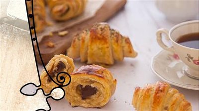 طريقة عمل الكرواسون بالشيكولاتة من مطبخ آسيا