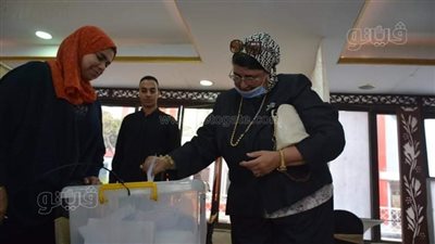 شادية ثابت أثناء المشاركة في الانتخابات: 