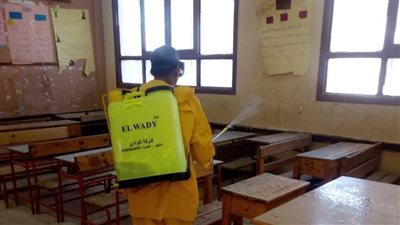تركيب انترلوك بحي العمرانية وتعقيم المدراس قبل العام الدراسي |ً صور