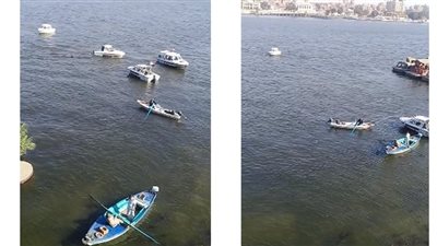 بعد سقوط سيارة أجرة في نيل إمبابة.. فرق المسطحات تبحث عن الضحايا|صور