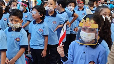 حاجة تفرح.. طابور الصباح باليونانية الحديثة ببورسعيد في أول أيام عامها الدراسي | صور