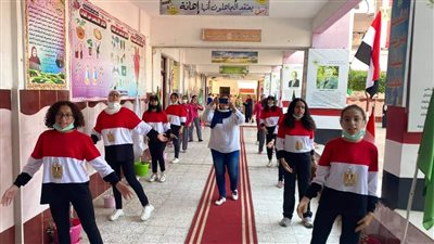 بزي علم مصر.. مدارس الدقهلية تستقبل وفد وزارة التعليم | صور 