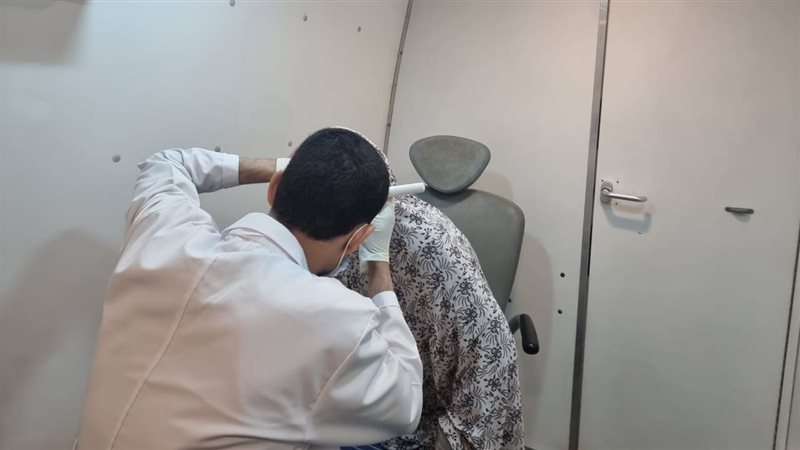 جانب من القافلة الطبية،