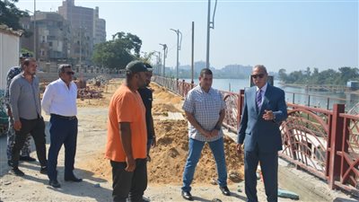 محافظ القليوبية يتفقد أعمال إنشاء المرحلة ( ج ) لممشى أهل مصر