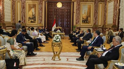  استقبال وفد هندي بمجلس الشيوخ لتعزيز التعاون البرلماني