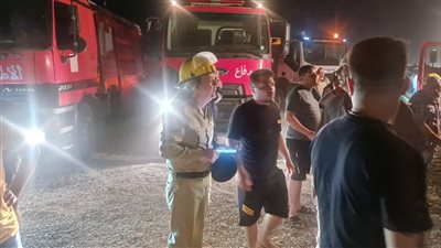  حريق بمحطة القطار السريع في المنيا وإصابة شخصين