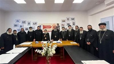  الأنبا بسادة يشارك في اجتماع كهنة شمالي فرنسا