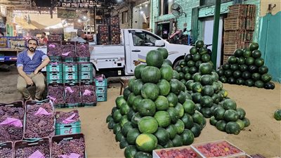 أسعار الفاكهة اليوم، أكبر بطيخة بـ 70 جنيهًا في سوق العبور