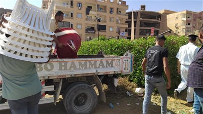 ضبط مخالفات بناء بالفراغ السياحي بهضبة الأهرام (صور)