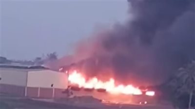 حريق هائل يلتهم مخزن مواد غذائية بطريق طنطا المحلة في الغربية