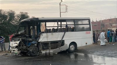 الصور الأولى من حادث طريق الرياح التوفيقي في القليوبية