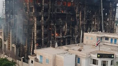 ارتفاع عدد المصابين في حريق مبنى مديرية أمن الإسماعيلية إلى 41 شخصًا