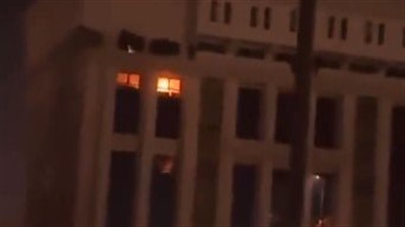 لحظة اندلاع الحريق