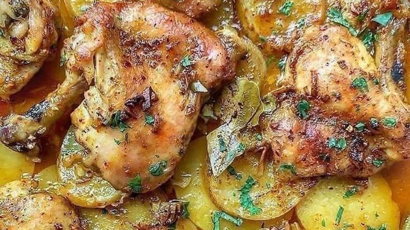صينية البطاطس بالفراخ