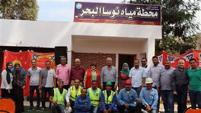 رئيس مياه الدقهلية وممثلو نادي روتاري مصر يتفقدون أول بئر مياه شاطئي بنوسا البحر 