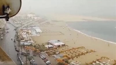 بعد سيول مطروح، أمطار غزيرة تضرب الإسكندرية (فيديو)