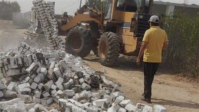 إزالة 15 حالة تعد على الأراضي الزراعية بالبحيرة (صور)