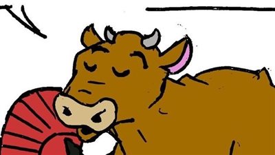 أما تحب تشتري لبن عالى الجودة في كاريكاتير فيتو 