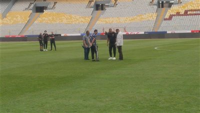 جهاز الأهلي يعاين ملعب برج العرب وطلب خاص من خالد بيبو للعمال (صور)