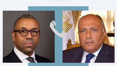 سامح شكري يتلقى اتصالا هاتفيا من نظيره البريطاني لبحث الأوضاع في الأراضي الفلسطينية