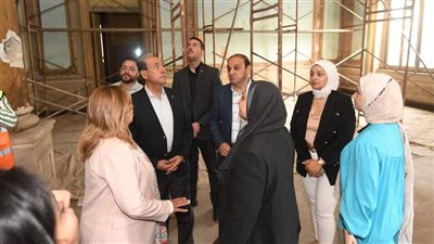 رئيس الجهاز المركزى للتعمير يتفقد أعمال ترميم قصر السكاكيني