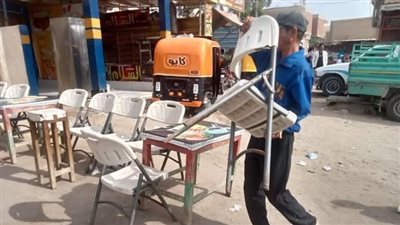 رفع 908 حالات إشغال طريق بالبحيرة (صور)