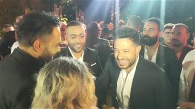 نجوم الفن والغناء في حفل زفاف تامر عاشور ونانسي نور (صور)