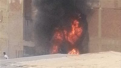 تسبب في إصابة شخص، المعمل الجنائي يعاين حريق عقار مكون من 8 طوابق بفيصل