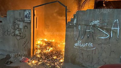 النيابة تعاين حريق فيلا الفنان حسين فهمي (صور)