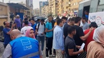 تبرع رؤساء احياء الهرم والدقي بالدم من أجل الشعب الفسطيني