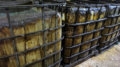ضبط 10 أطنان زيوت طعام معاد تدويرها داخل مصنع بطنطا (صور)