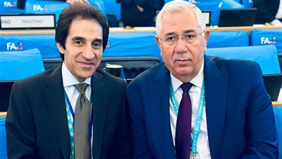 بسام راضي يستقبل فى روما وزير الزراعة للمشاركة في المنتدى العالمى للغذاء