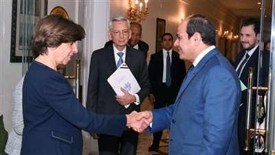 السيسي يستقبل وزيرة خارجية فرنسا ويجتمع مع رئيس هيئة قناة السويس (فيديو وصور)