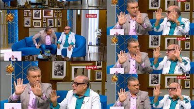 عمرو الليثي يشارك أحمد نبيل أداء مشهد بانتومايم في