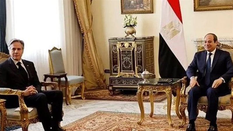 السيسي وبلينكن، فيتو