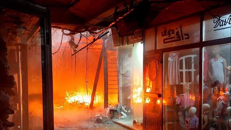 حريق بشبين القناطر،