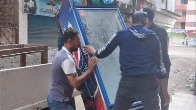 إزالة 283 حالة إشغال طريق بشوارع العجمي (صور)