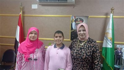 تكريم الفائز بالمركز الأول في مسابقة القرآن الكريم بإدارة أكتوبر (صور)