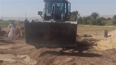 إزالة 3 حالات تعد على أرض زراعية بأرمنت في الأقصر