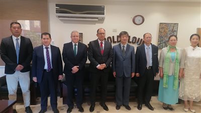 رئيس جامعة حلوان يبحث التعاون العلمي مع وفد صيني
