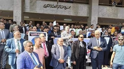 وقفة للمحامين بالغربية احتجاجا على القصف الإسرائيلى لمستشفى المعمداني