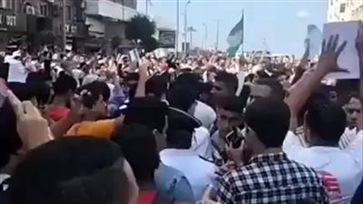 مظاهرة لطلاب جامعة الإسكندرية تضامنا مع الشعب الفلسطيني (صور) 