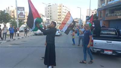 وقفة احتجاجية لأهالي شمال سيناء تضامنا مع الشعب الفلسطيني 