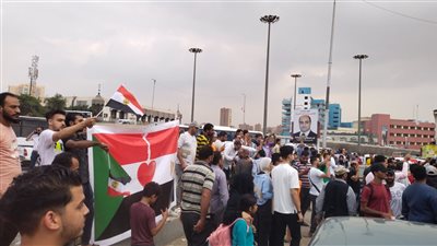 مسيرة حاشدة بشبرا الخيمة لدعم فلسطين وموقف الرئيس السيسى (صور)